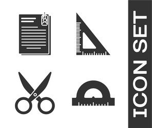 set protractor grid for measuring degrees file vector image
