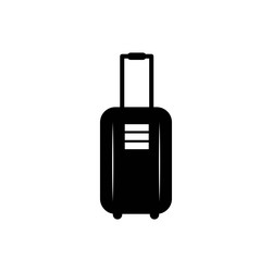 Suitcase icon travel baggage flat logo vector