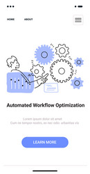 Workflow Automation & Optimization vector image