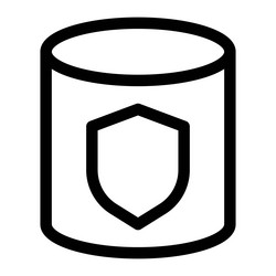 a set of info protected in database vector image