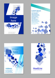 abstract composition business card set box block vector image