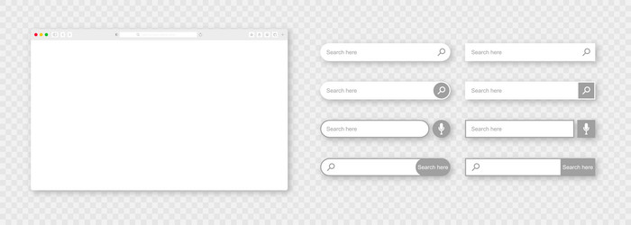 Browser Window with Search Bars vector image
