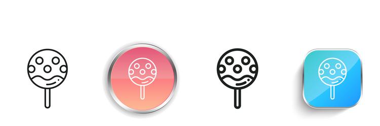 lollipop icon thin linear regular and button vector image