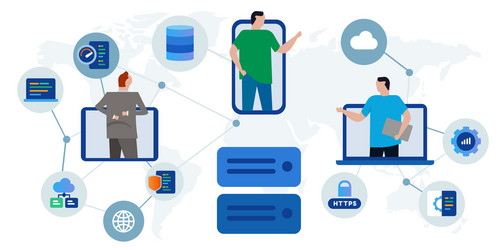 server hosting datacenter global hardware vector