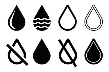 Continuous line water drop art droplet icon rain outline sketch doodle  drawing. One line linear blood sea water drop drawn tear eco donation  abstract medical simple logo isolated. Vector Illustration 30308189 Vector