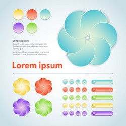 Abstract web ui elements vector