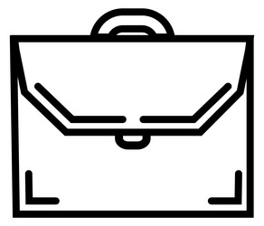 briefcase line icon business work bag symbol vector