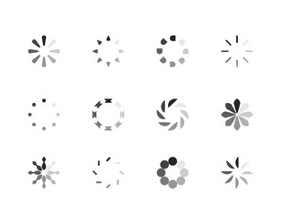 collection loading bar status icon set of loaded vector image