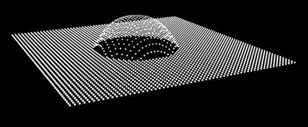 particle dimension sound wave part of sphere vector image