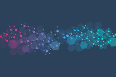 structure molecule and communication dna atom vector image