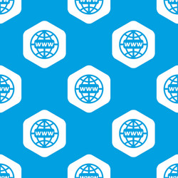 global network hexagon pattern vector image