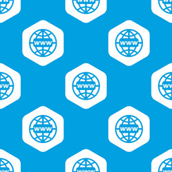 Global network hexagon pattern vector