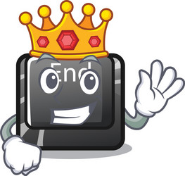 king end button located on cartoon keyboard vector image