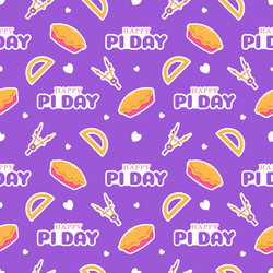 Pi day seamless pattern design with mathematical vector