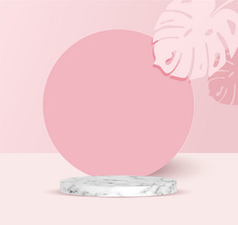 poduim backdrop with empty cube box tropical vector image