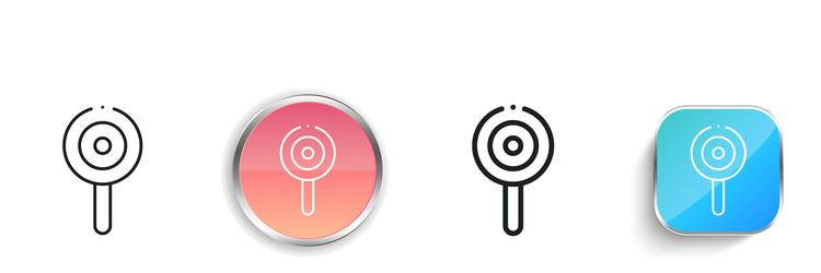 lollipop icon thin linear regular and button vector image
