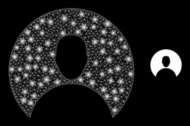 Mesh web customer with glare constellation vector