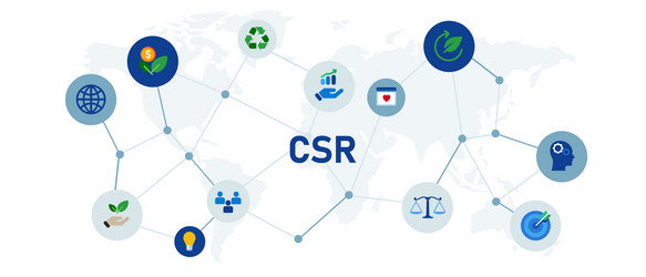 csr corporate social responsibility business vector