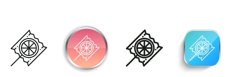 lollipop icon thin linear regular and button vector image