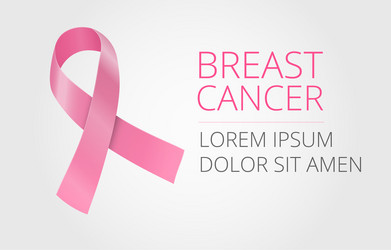 Pink Cancer Ribbon Vector Image