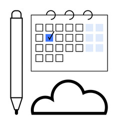 scheduling tasks with cloud integration vector image