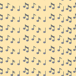 seamless pattern with notes in flat style vector image