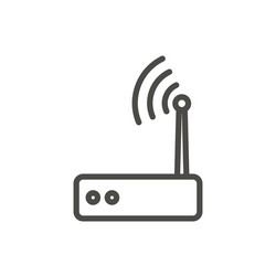 wifi router icon line wireless symbol vector