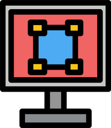 crop graphics design program application flat vector image