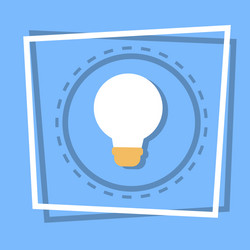 Light bulb icon new idea web button vector