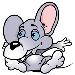 sitting mouse vector