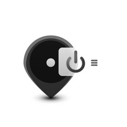 start power button ui icon design on off symbol vector image