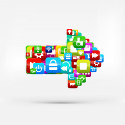application buttonsocial mediacloud computing vector image