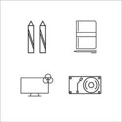 Design and studio simple linear icon setsimple vector