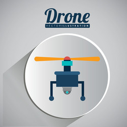 Drone design over white background vector