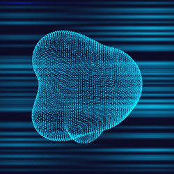 abstract techno background with random shape vector image
