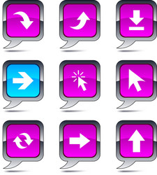 arrows balloon icons vector