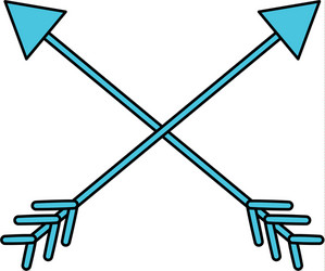 Arrows in cross with pointer design vector