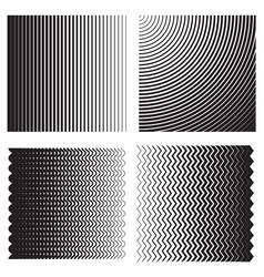Linear Gradient Line Patterns vector image