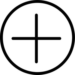 Trendy plus icon line style web buttons or app vector
