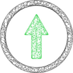 web net rounded up arrow icon vector image
