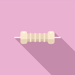 Resistor icons set flat capacitor chip Royalty Free Vector
