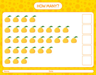 How many counting game with ugli worksheet vector