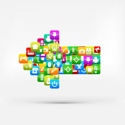 application buttonsocial mediacloud computing vector image