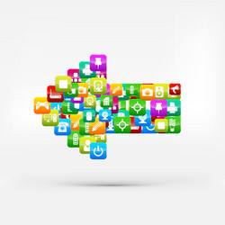 Application buttonsocial mediacloud computing vector