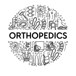 Orthopedic Rehabilitation Icons Vector Image