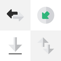 Set of simple cursor icons vector