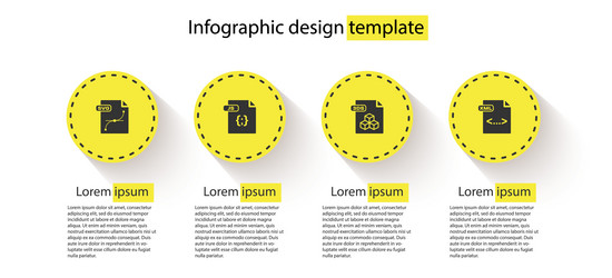 Set svg file document js 3ds and xml business vector