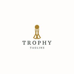 Trophy logo icon design template flat illus Vector Image
