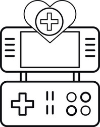 video game control with display handle icon vector image