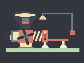 working machines robots in factories and shops vector